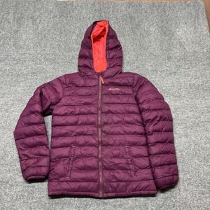 Mountain Warehouse Jacket Youth 11-12 Yrs Purple Hooded Puffer Insulated
